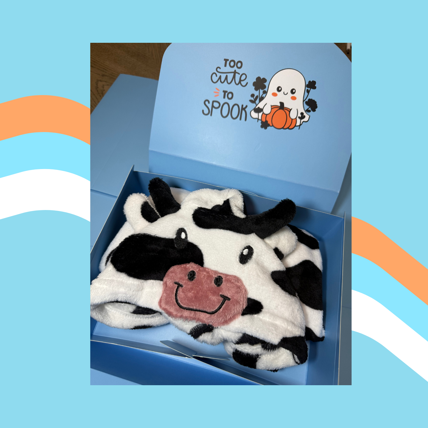 Moo Moo Darling – Cozy Baby Cow Print Hooded Onesie