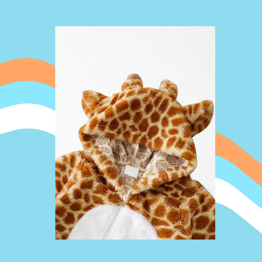 Cozy Little Giraffe – Baby & Toddler Fleece Costume Romper 🦒✨
