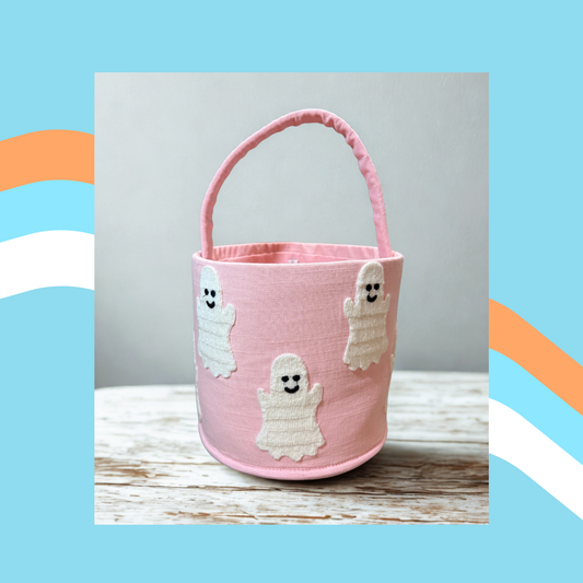 Pretty in Pink Ghosts – Halloween Treat Bucket